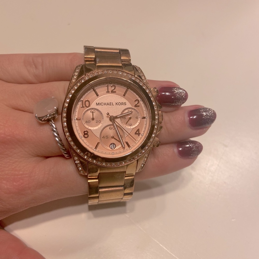 Rose gold Michael kors watch